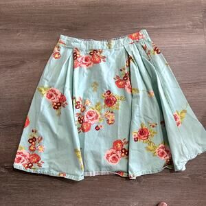 Matilda Jane NATURAL BEAUTY Skirt Small Blue Floral Hello Lovely W Pockets